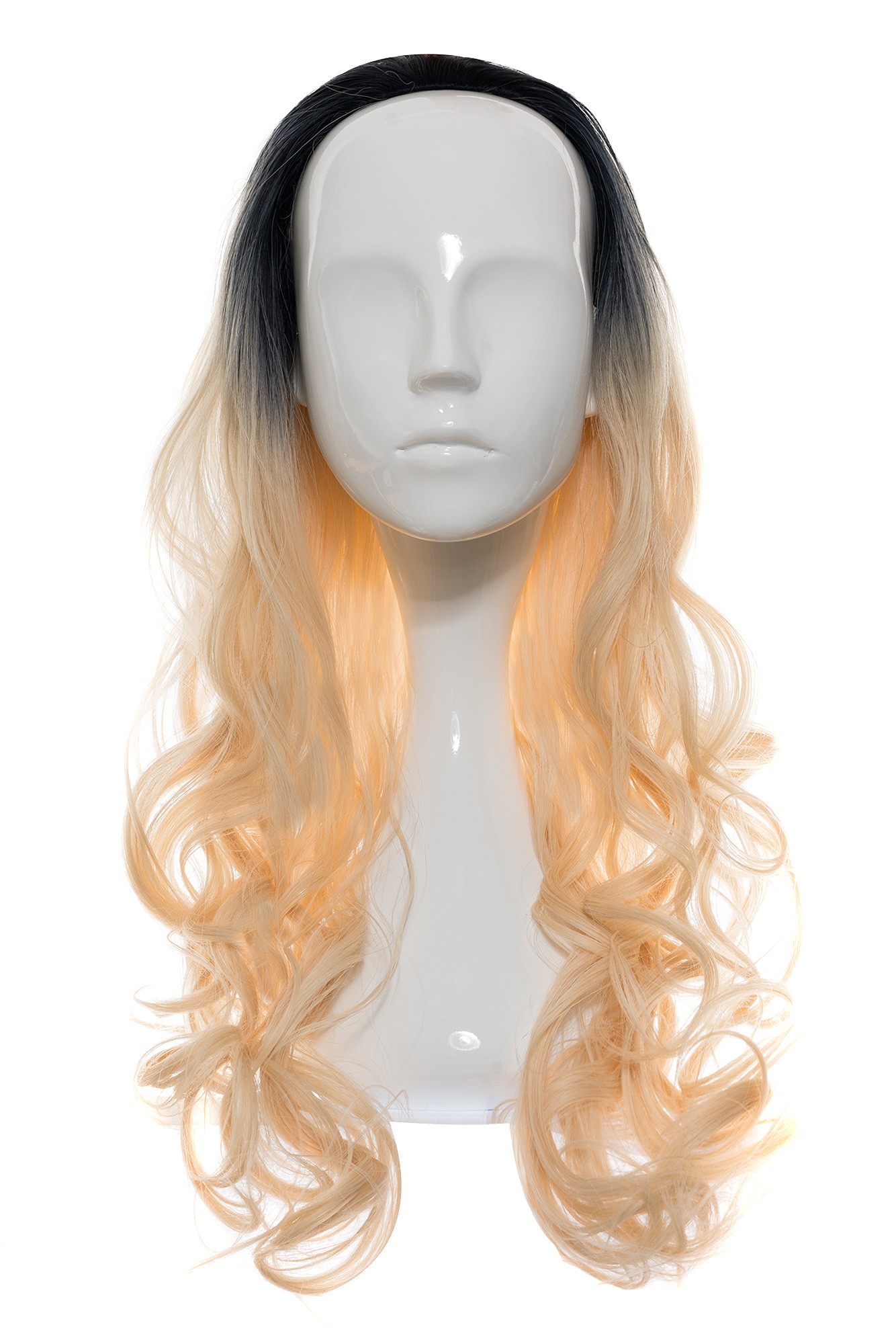 Peruca Partiala 3/4 Ombre Blond Alb