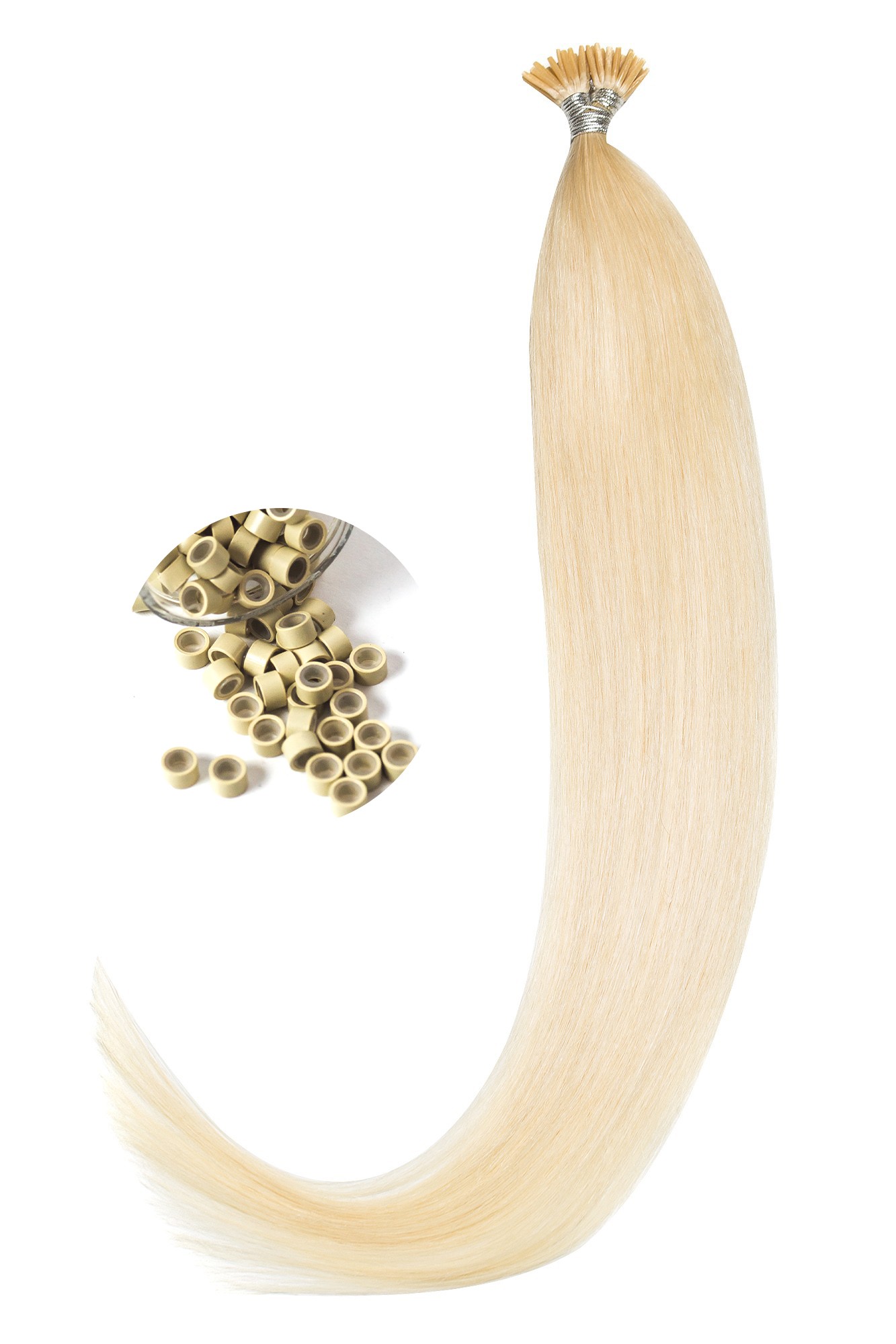 Extensii Microring Premium Blond Platinat Belher imagine noua