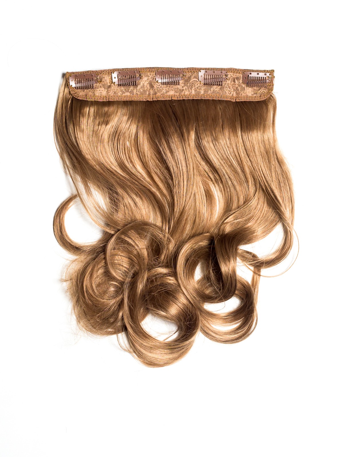 Tresa Clip-On Ondulat Blond Inchis Auriu