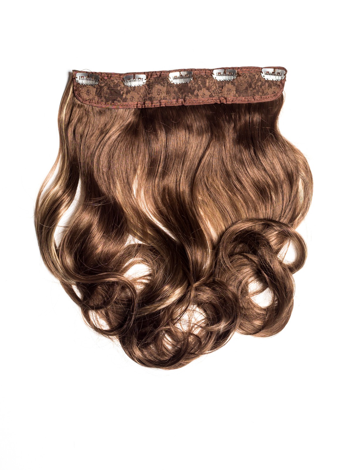 Tresa Clip-On Ondulat Caramel Cu Suvite
