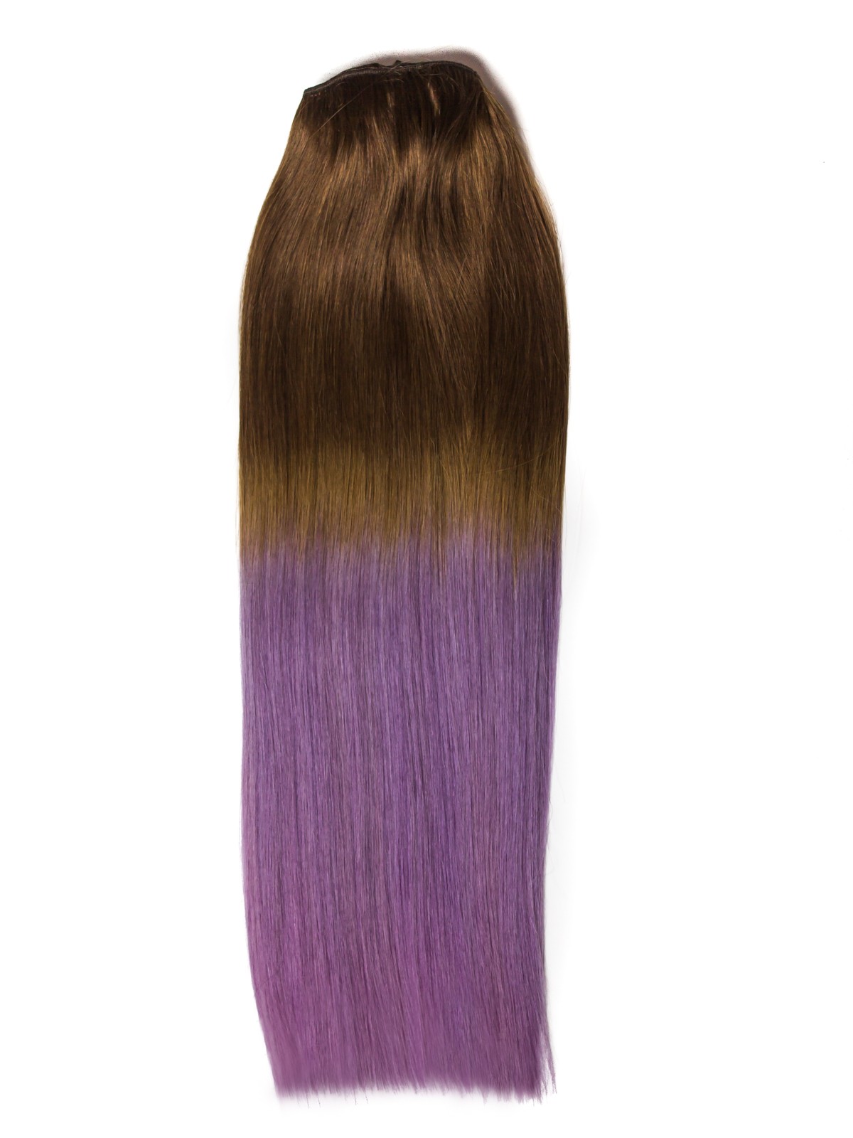 Extensii Clip-On DELUXE Ombre Saten Natural/Mov