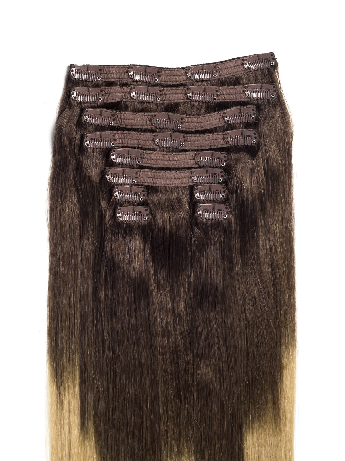 Extensii Clip-On VIP Ombre Saten Natural/Blond