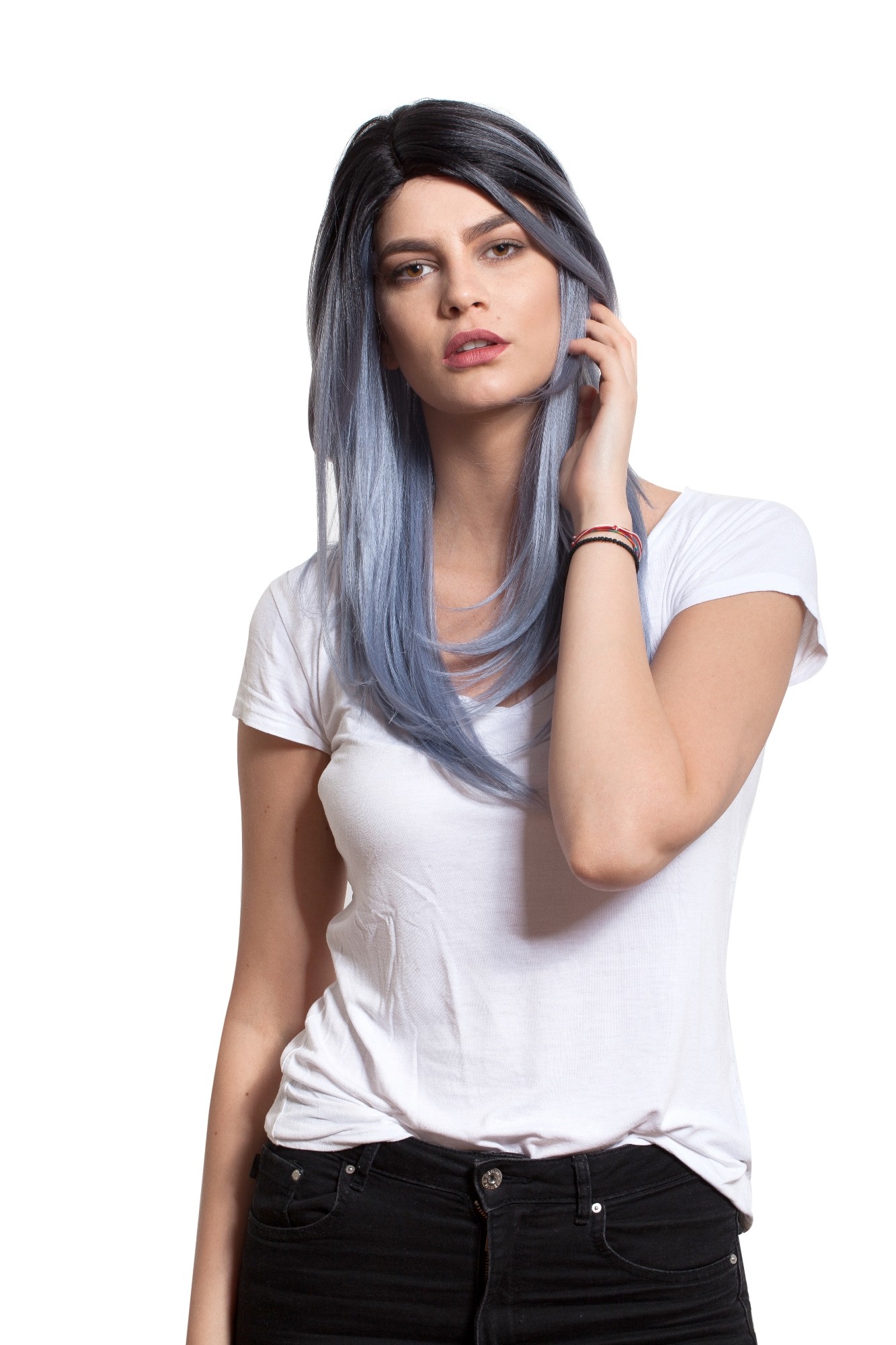 Peruca Ginger Blue Silver