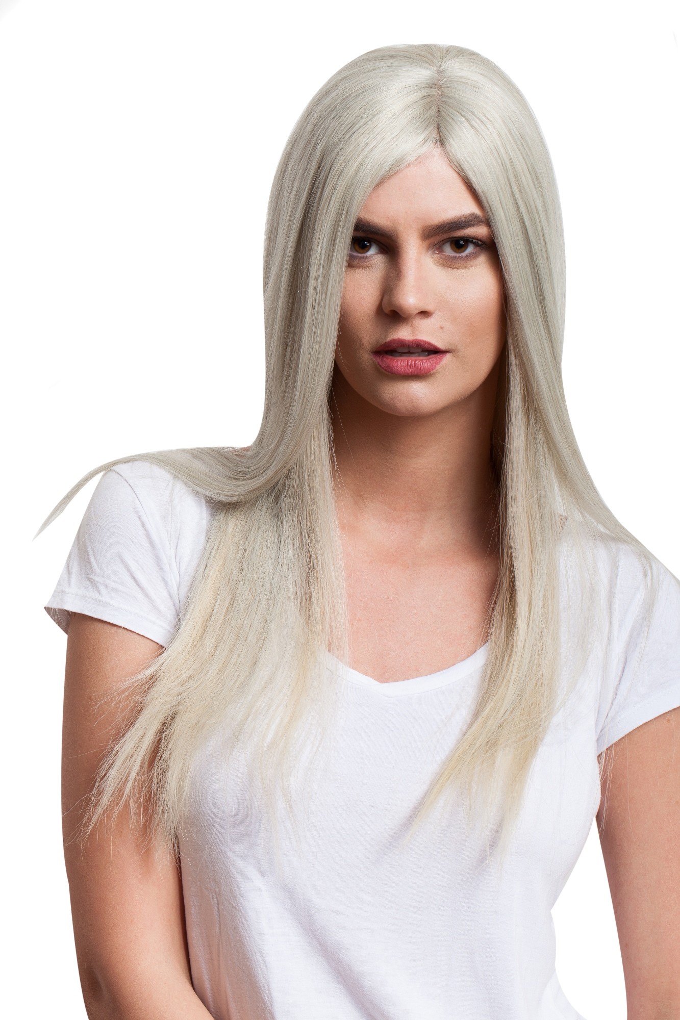 Peruca Naturala TABIA Blond Argintiu Belher imagine noua