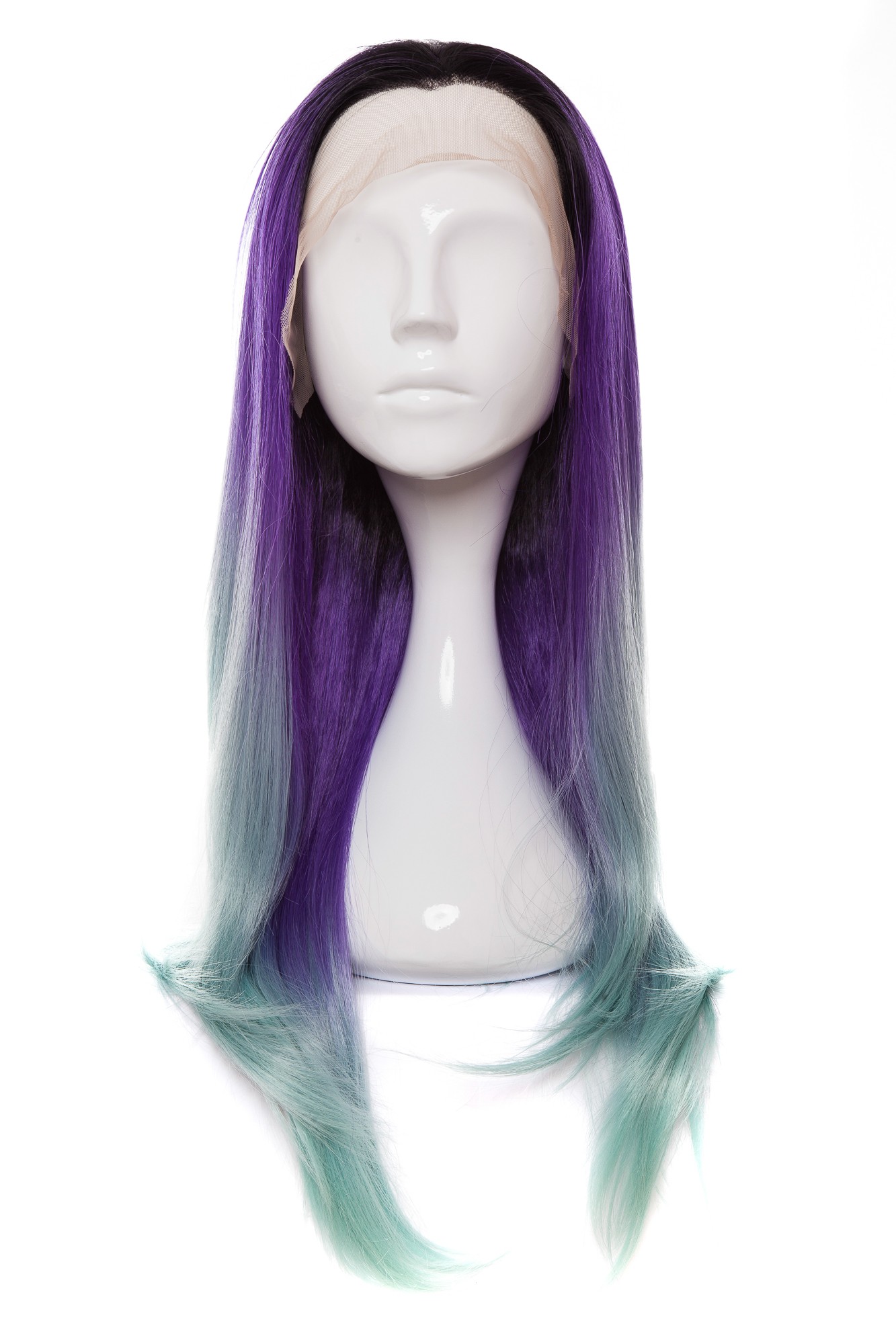 Peruca ALKA Ombre Mov-Teal Belher imagine noua