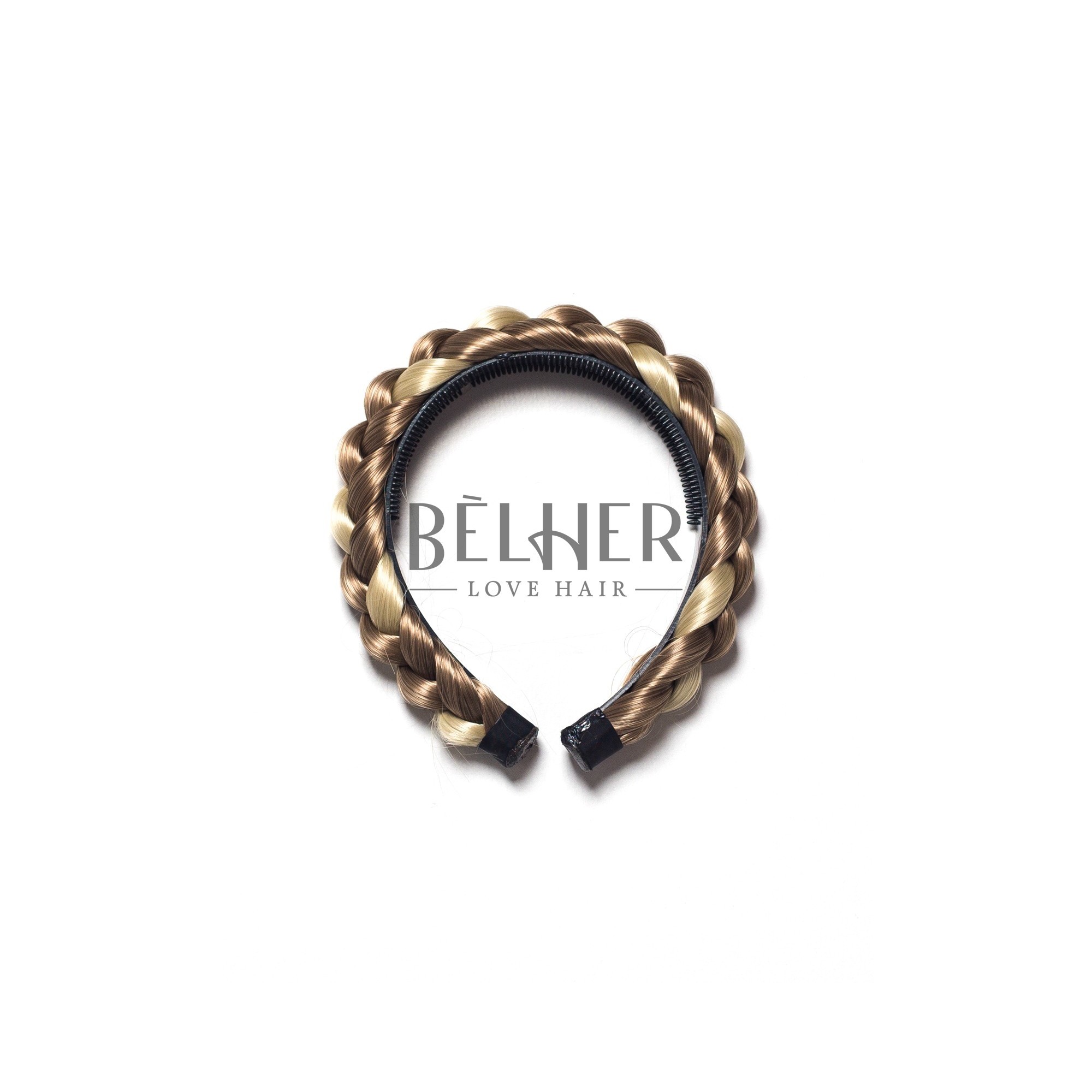 Coronita Impletita Mix Blond Cenusiu