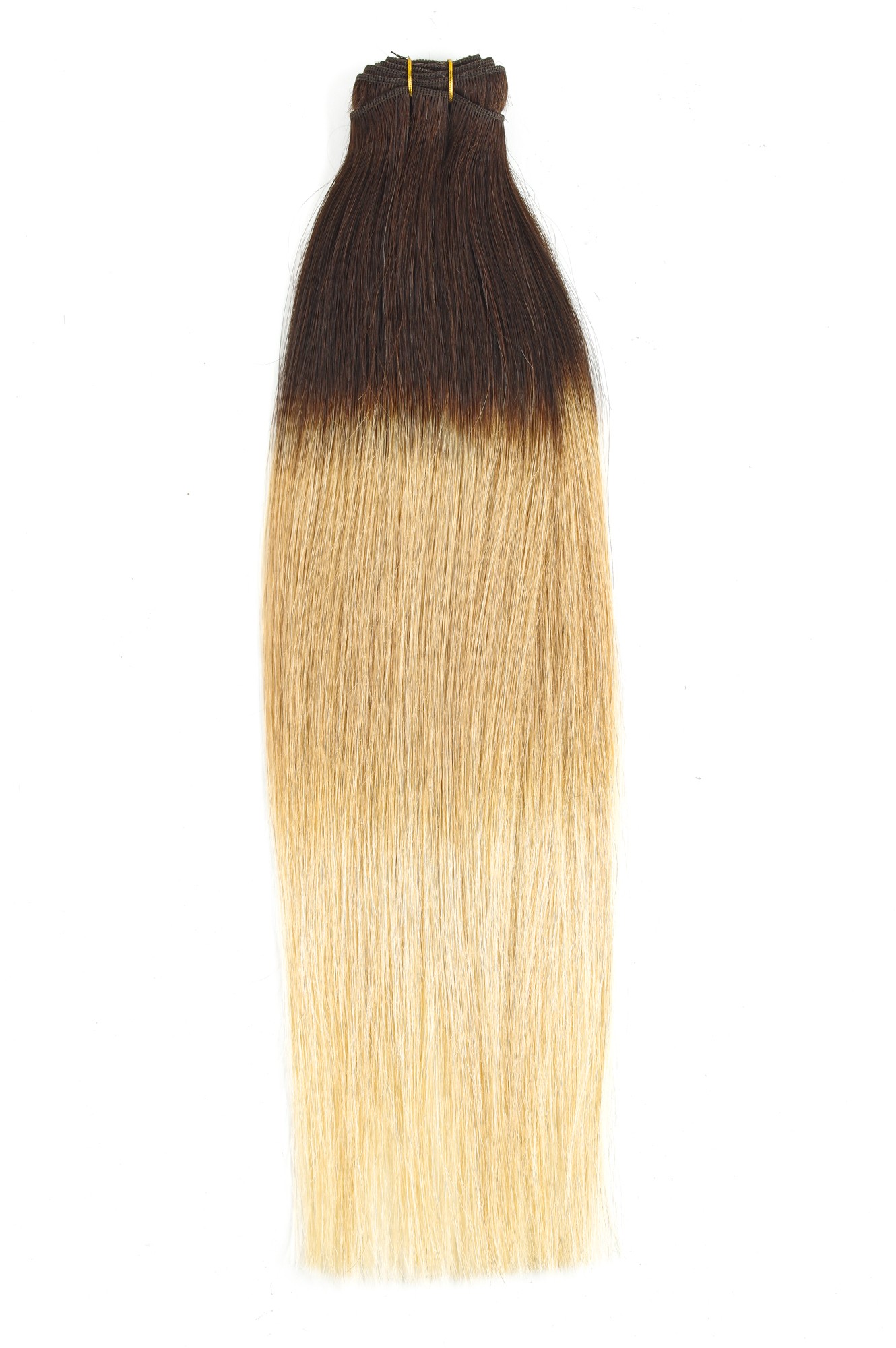 Extensii Cusute Premium Ombre Ciocolatiu/Blond Deschis