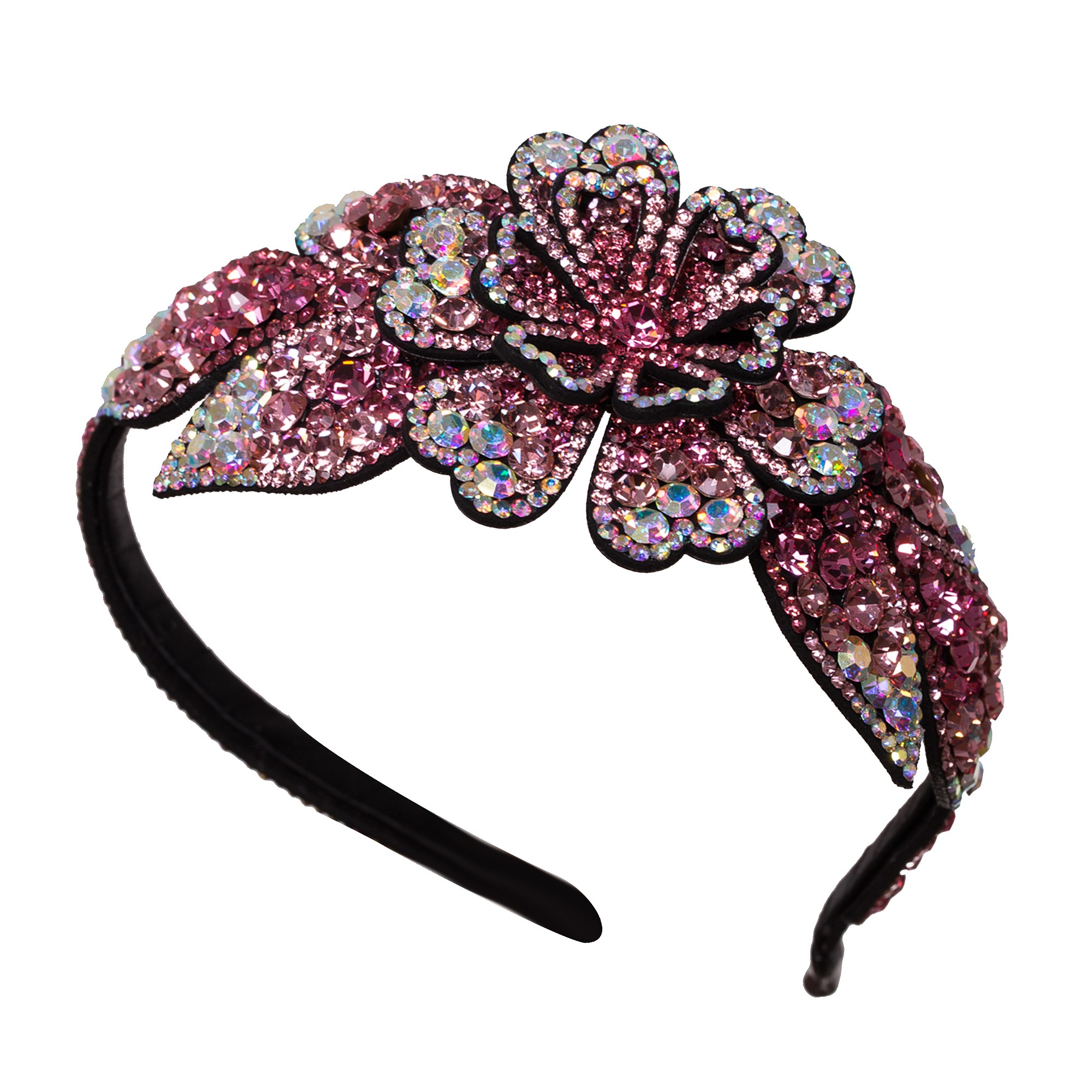 Coronita Floare Cristale 3D Roz Belher imagine noua