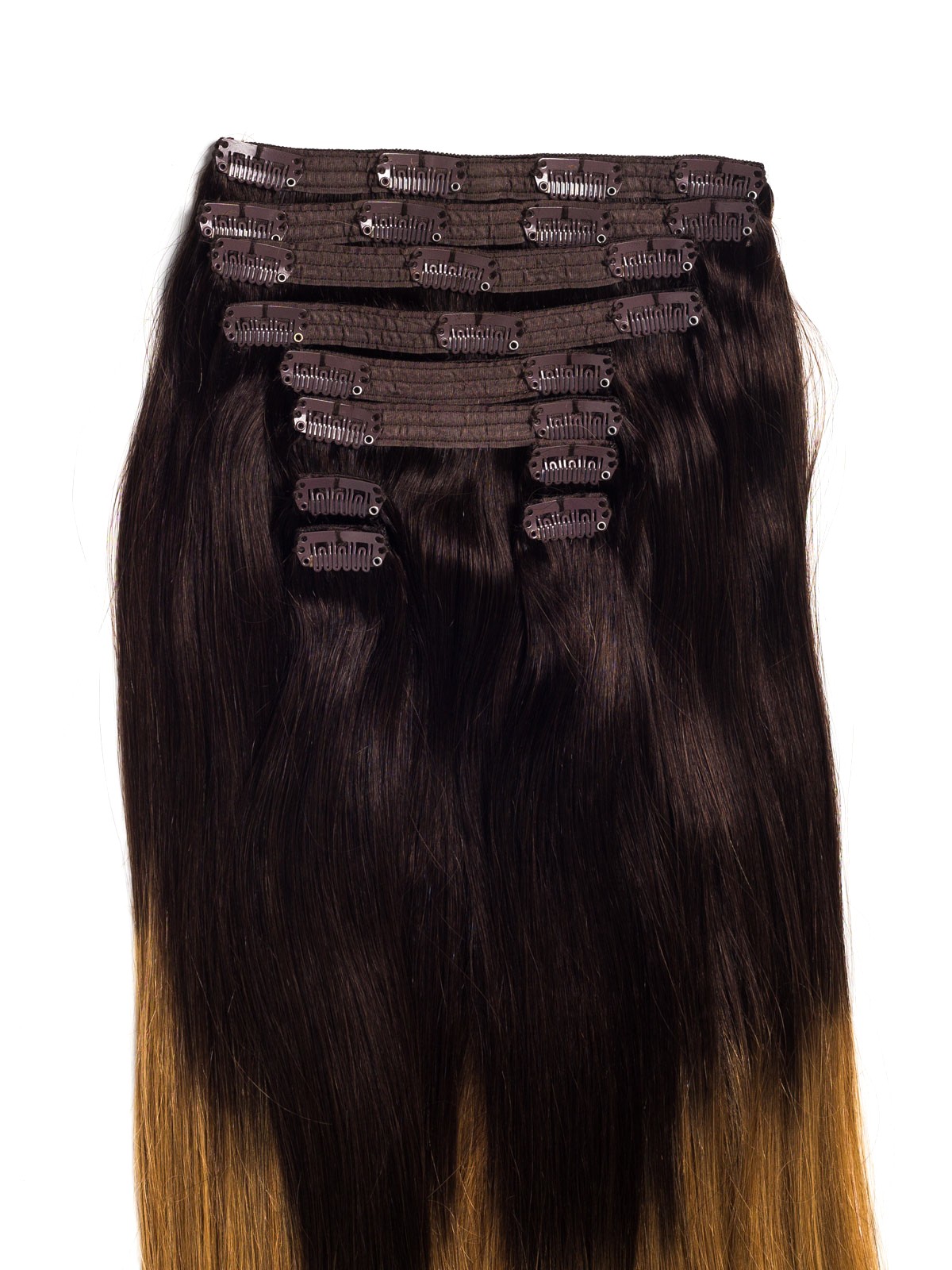 Extensii Clip-On VIP Ombre Ciocolatiu/Blond Miere