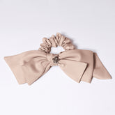 Elastic Funda Satin Bijuterie Nude