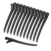 Set of 12 Black Metal Clips