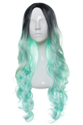 Peruca Selena Ombre Turcoaz