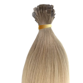 Micro Keratin Extensions Russian Hair Light Ash Blonde Ombre