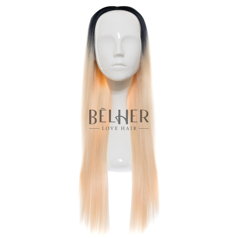 Peruca Partiala 3/4 Ombre Blond Alb