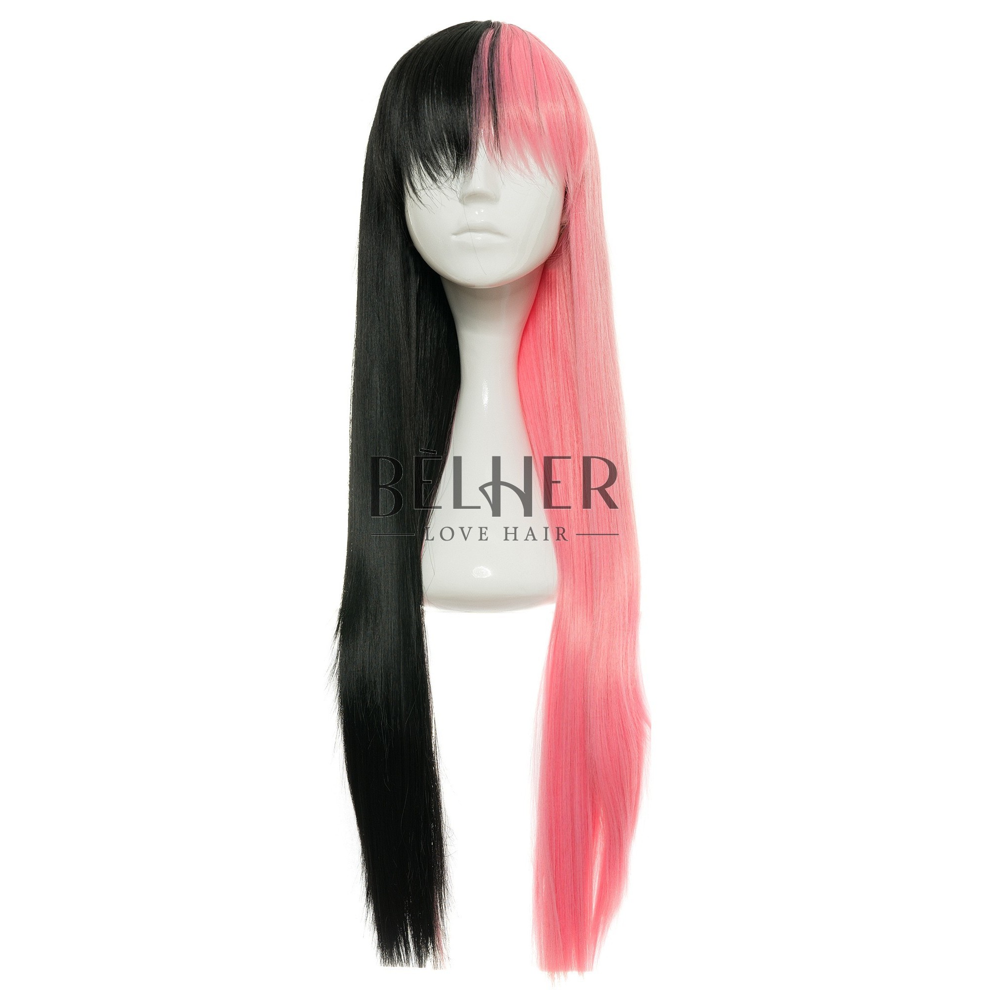 Peruca maribella roz/negru