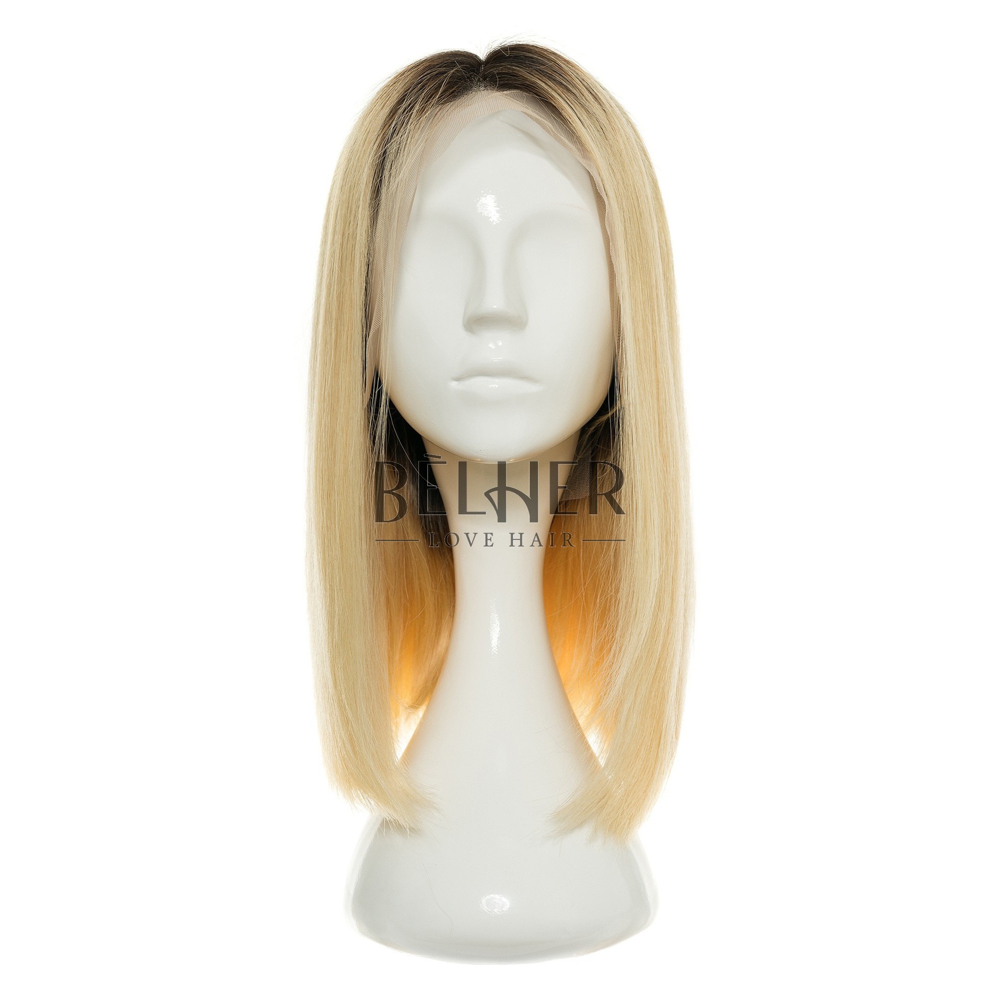 Peruca naturala anemona ombre brunet/blond