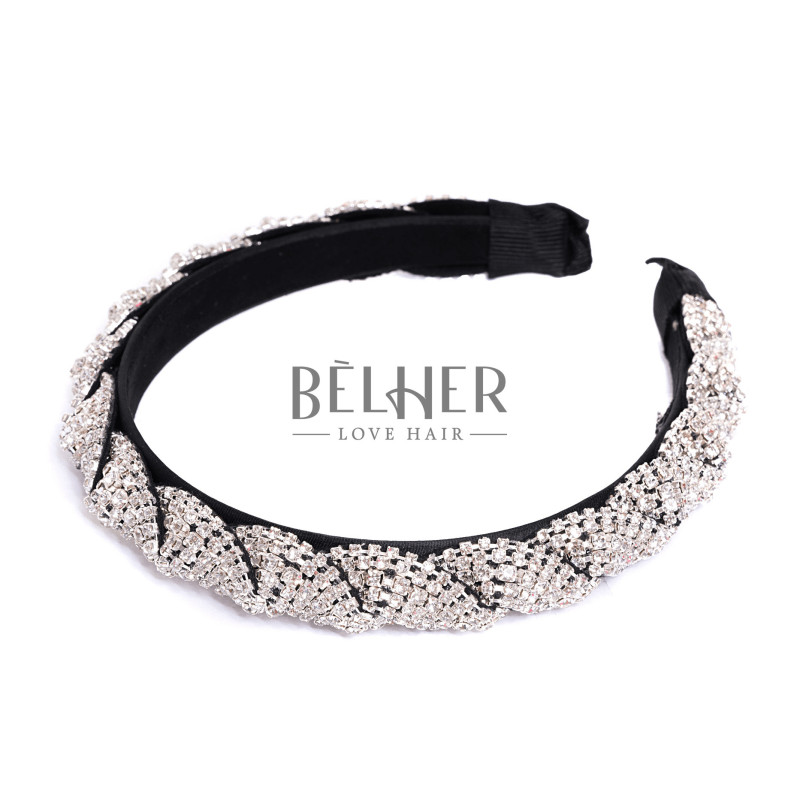 Silver Crystal Chain Headband