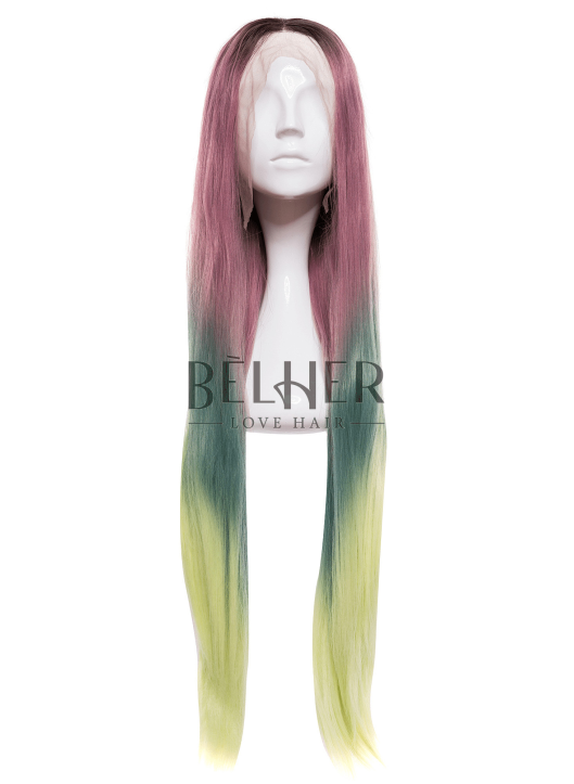 Pink Green Ombre Otilia Wig