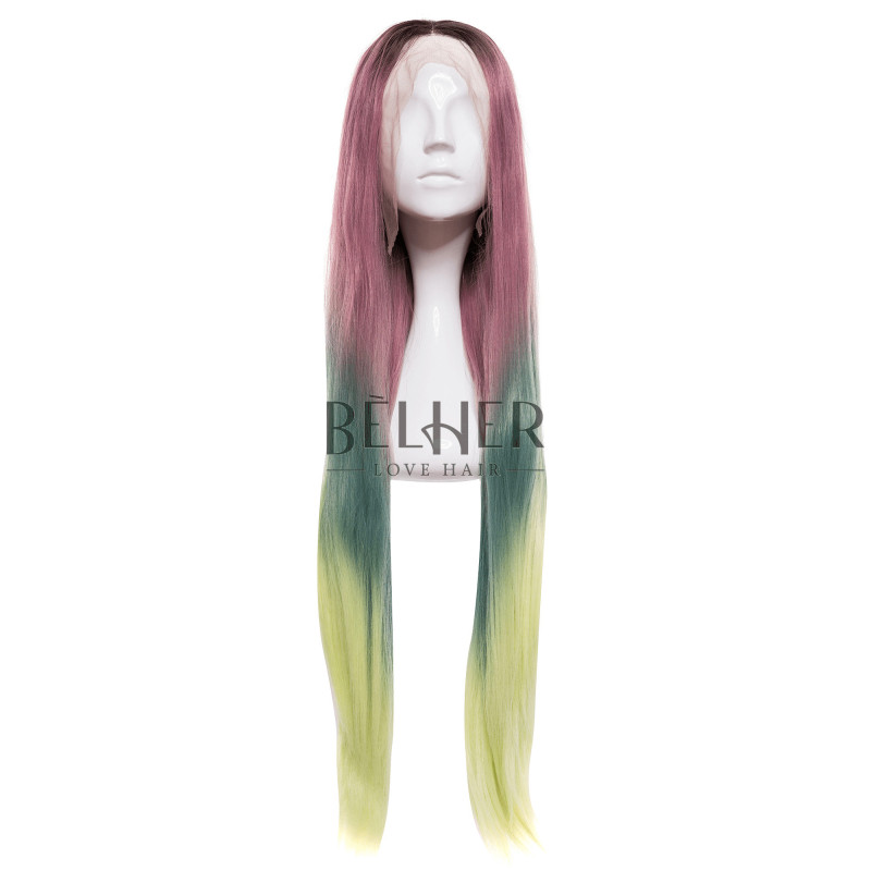 Pink Green Ombre Otilia Wig