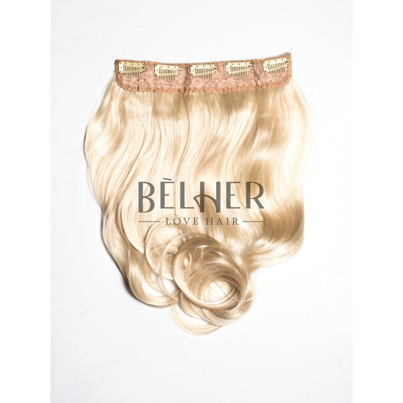 Blond Deschis Tresa Clip-On Ondulat