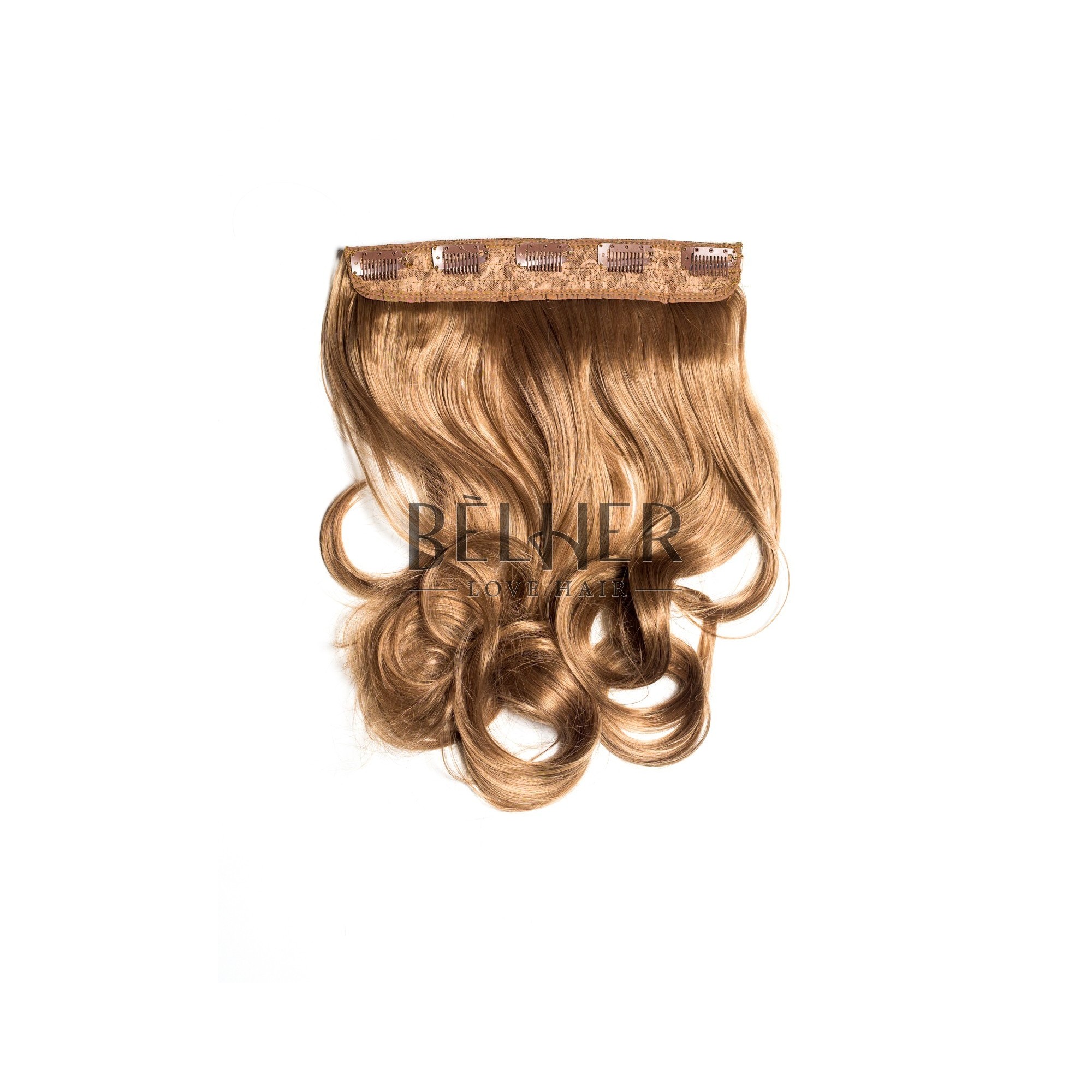 Tresa Clip-On Ondulat Blond Inchis Auriu