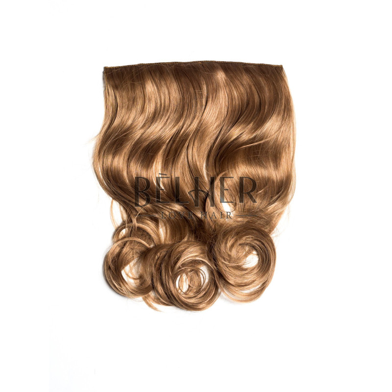 Blond Inchis Auriu Tresa Clip-On Ondulat Blond Inchis Auriu Tresa Clip-On Ondulat