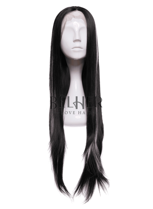 Synthetic wig OTILIA Black with Gray Strands