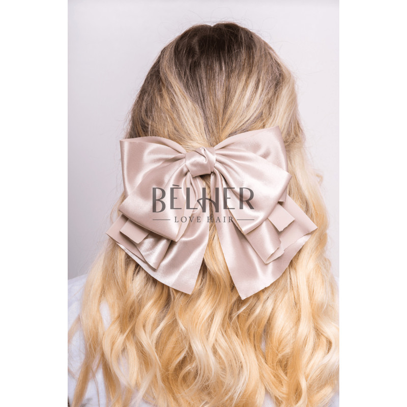 Hair Clip With Nude Bow Hair Clip With Nude Bow