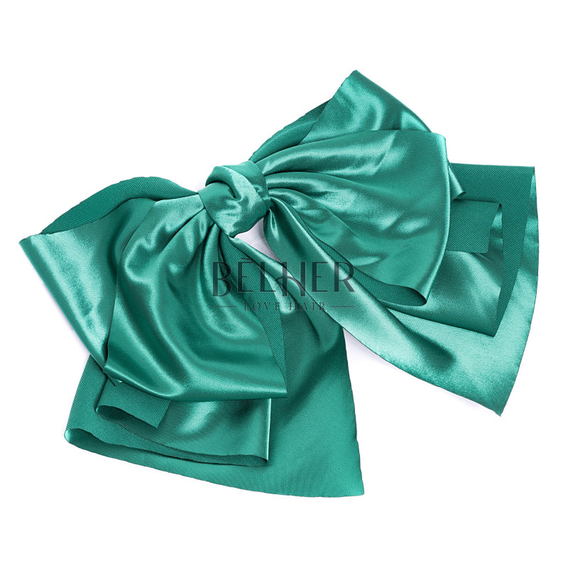 Hair Clip With Green Bow