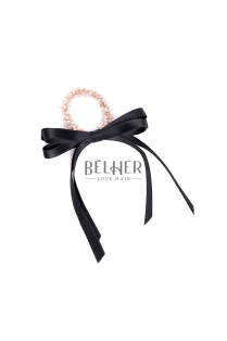 Elastic Pearl With Black Bow