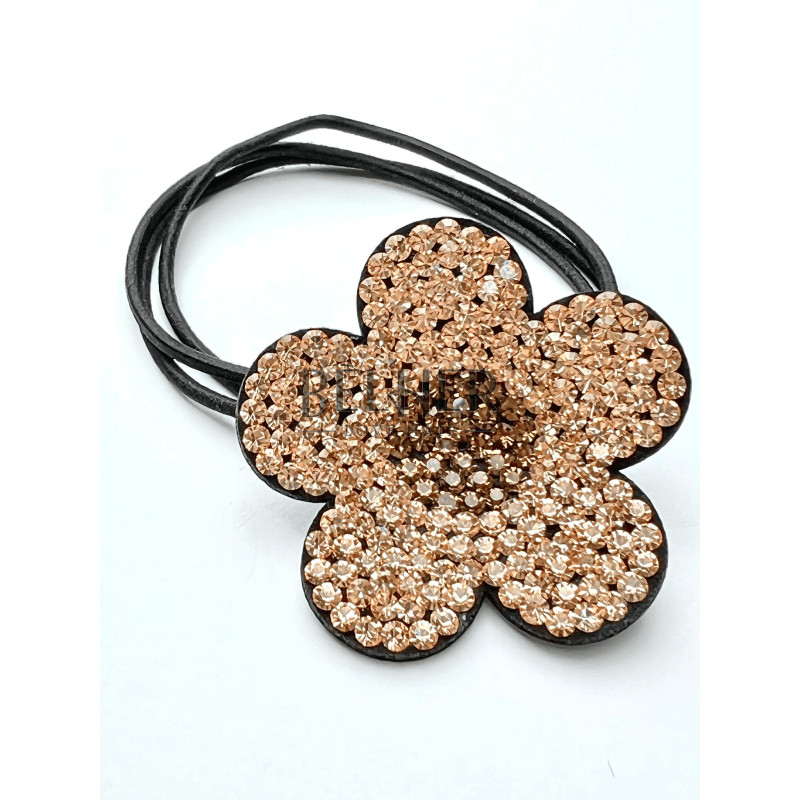 Hair Elastic With Flower And Crystals