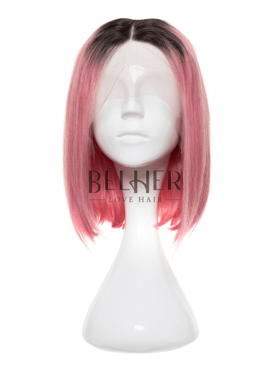 Natural wig AMELIA Hot Pink