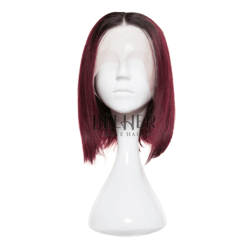 Natural wig AMELIA Burgundy