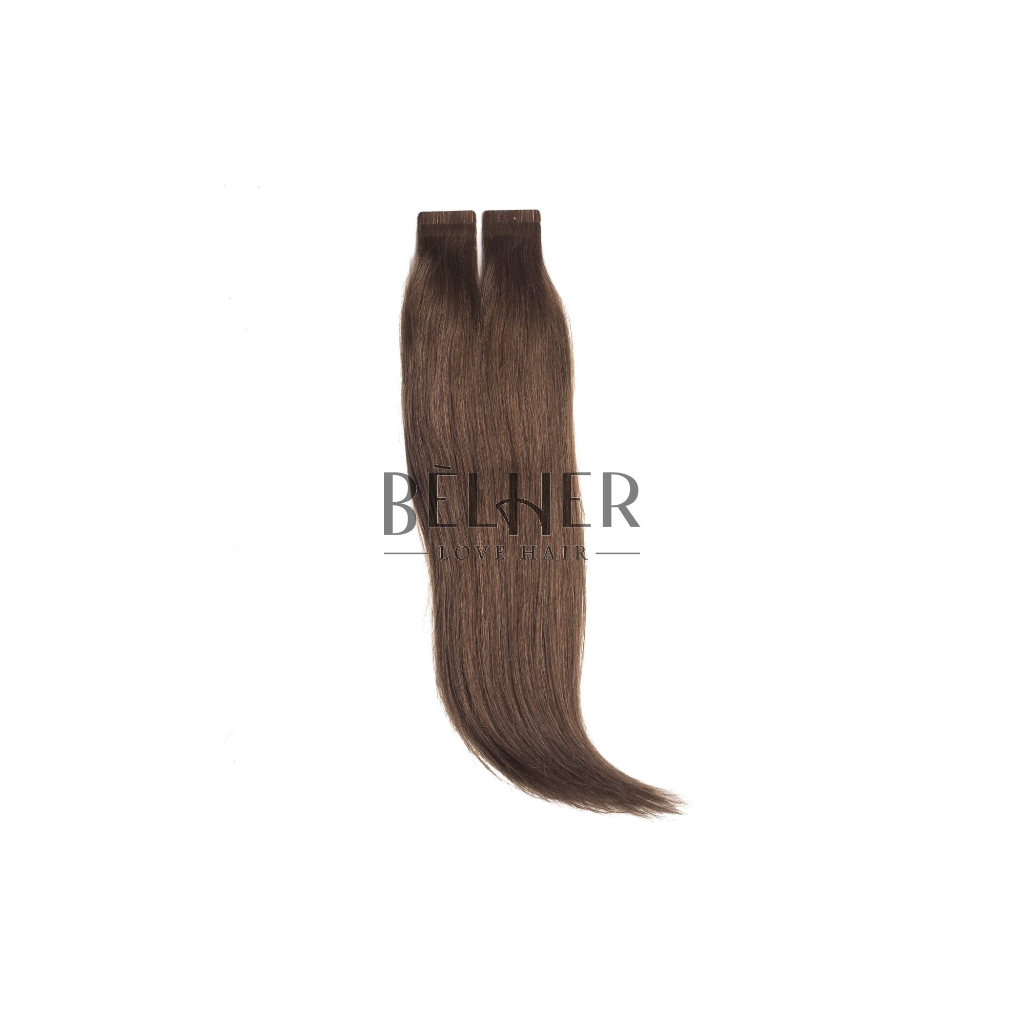 Extensii tape-on premium saten cenusiu