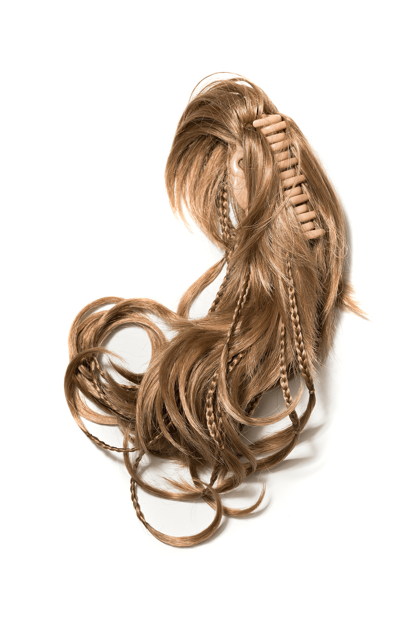 Coc cleste cu codite impletite blond miere