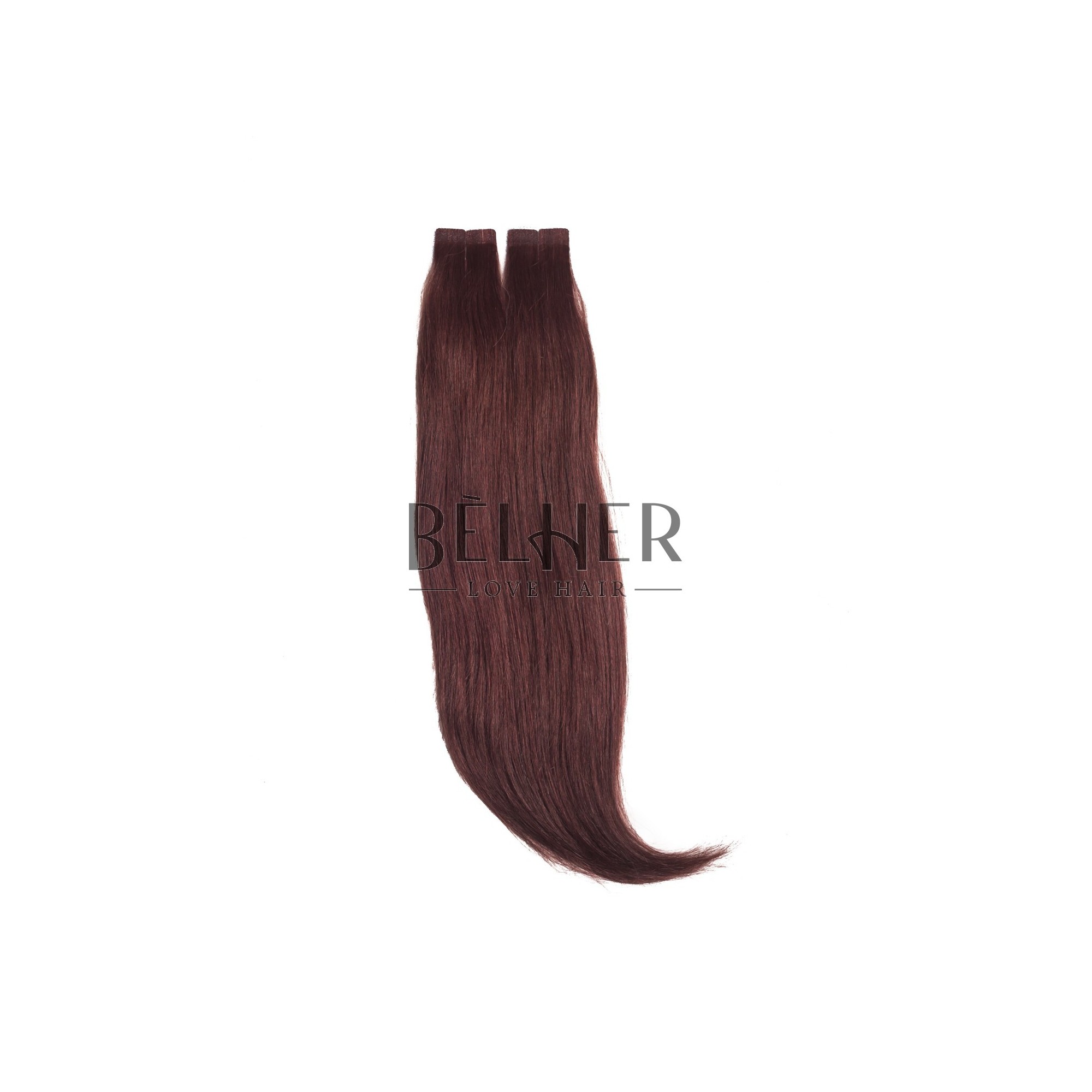 Extensii tape-on premium roscat inchis