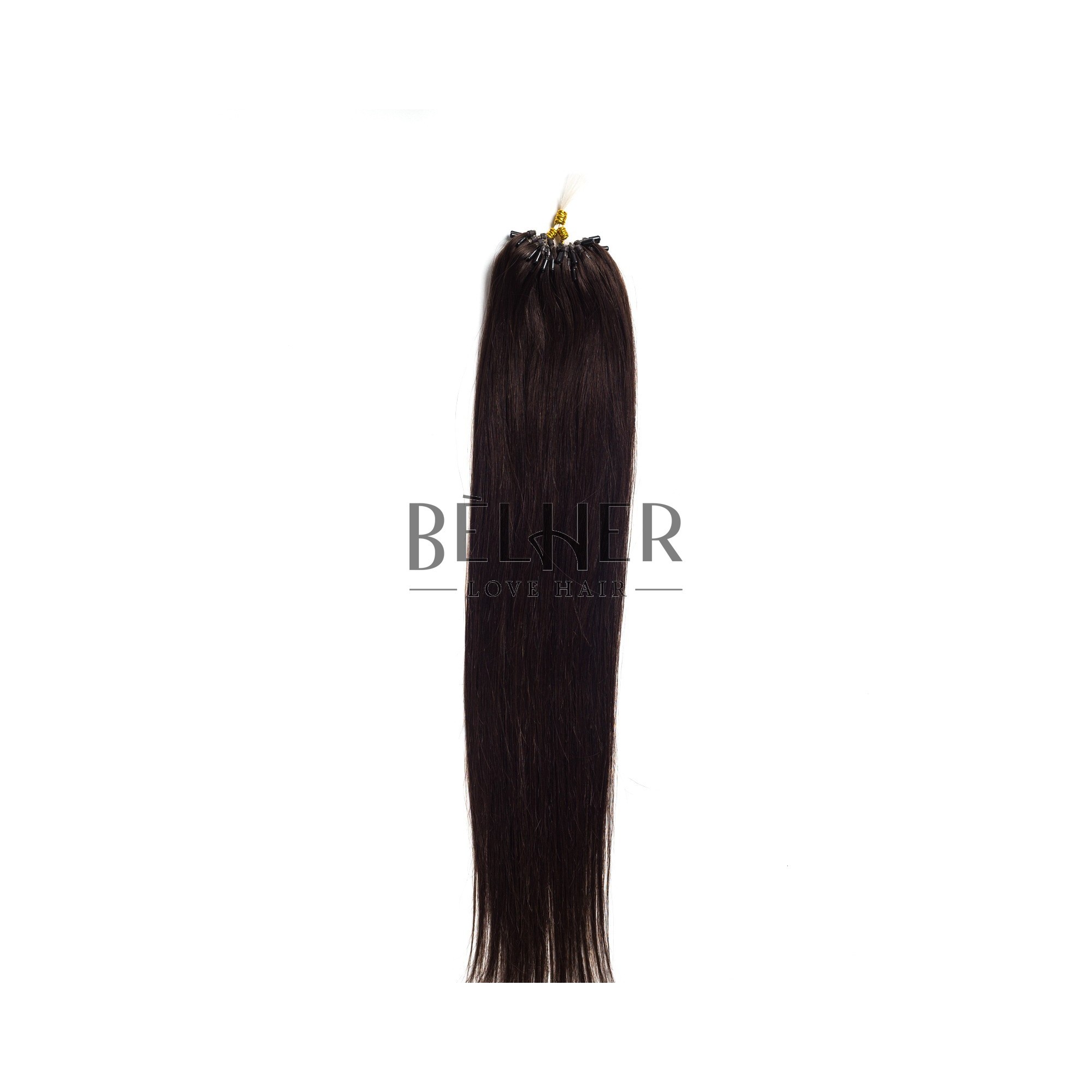 Extensii microring premium saten inchis natural