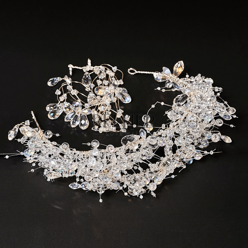 Elegant Crown with Crystals and Beads