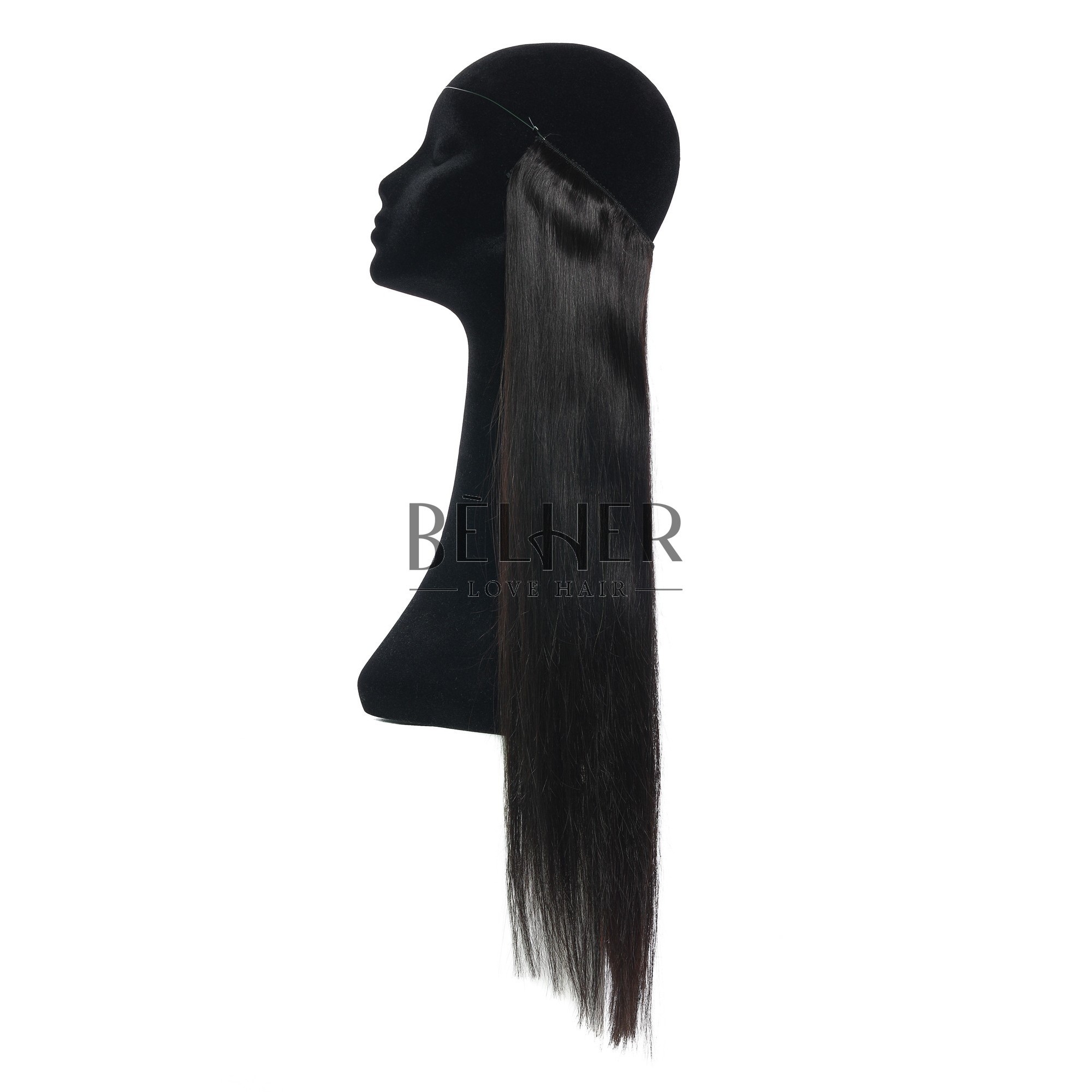 Extensii flip-in premium negru natural