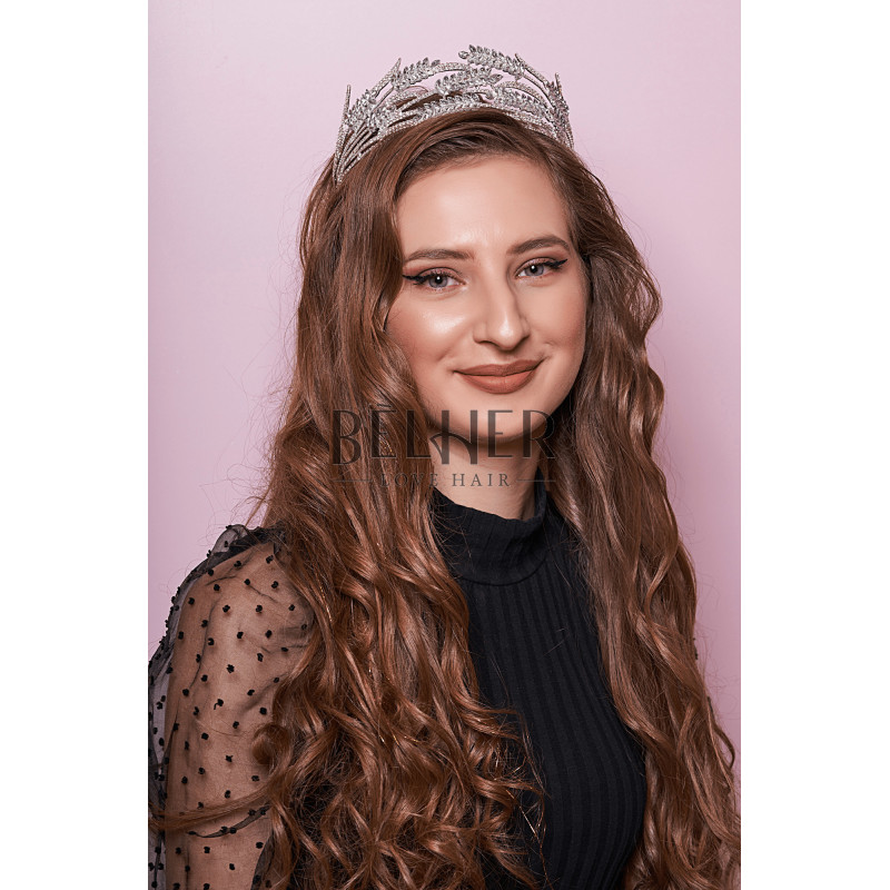 Tiara Crown with Silver Crystals