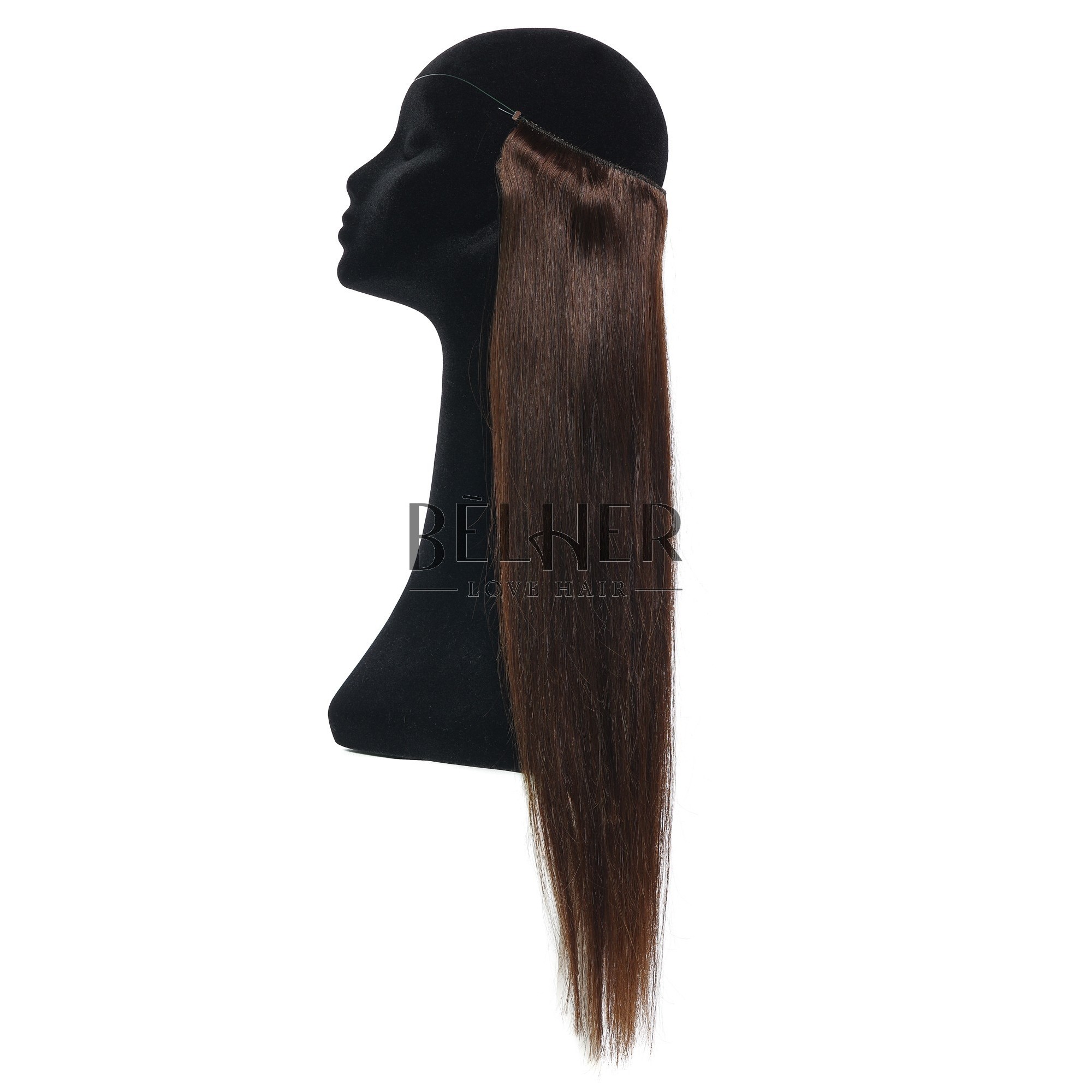 Extensii flip-in premium ciocolatiu
