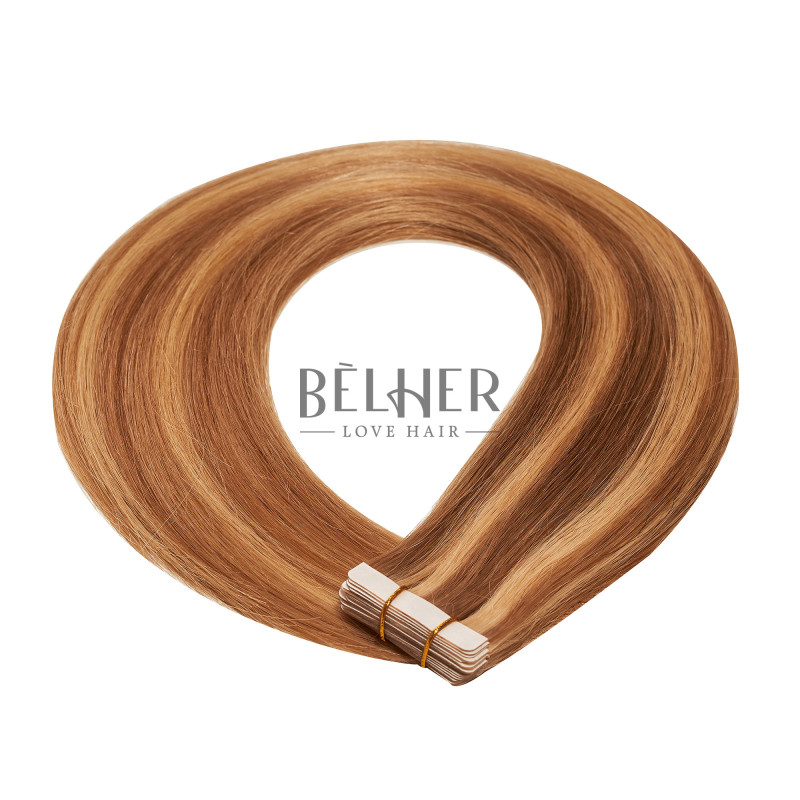 Tape – On Hair Extensions, Russian Hair, Mix Blond