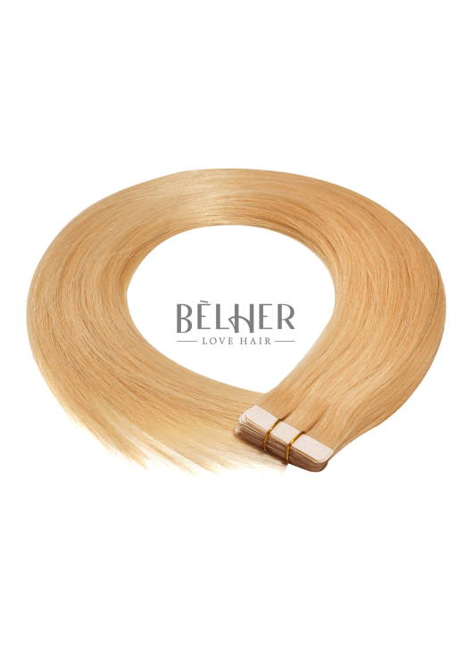 Tape – On Hair Extensions, Russian Hair, Platinum Blond