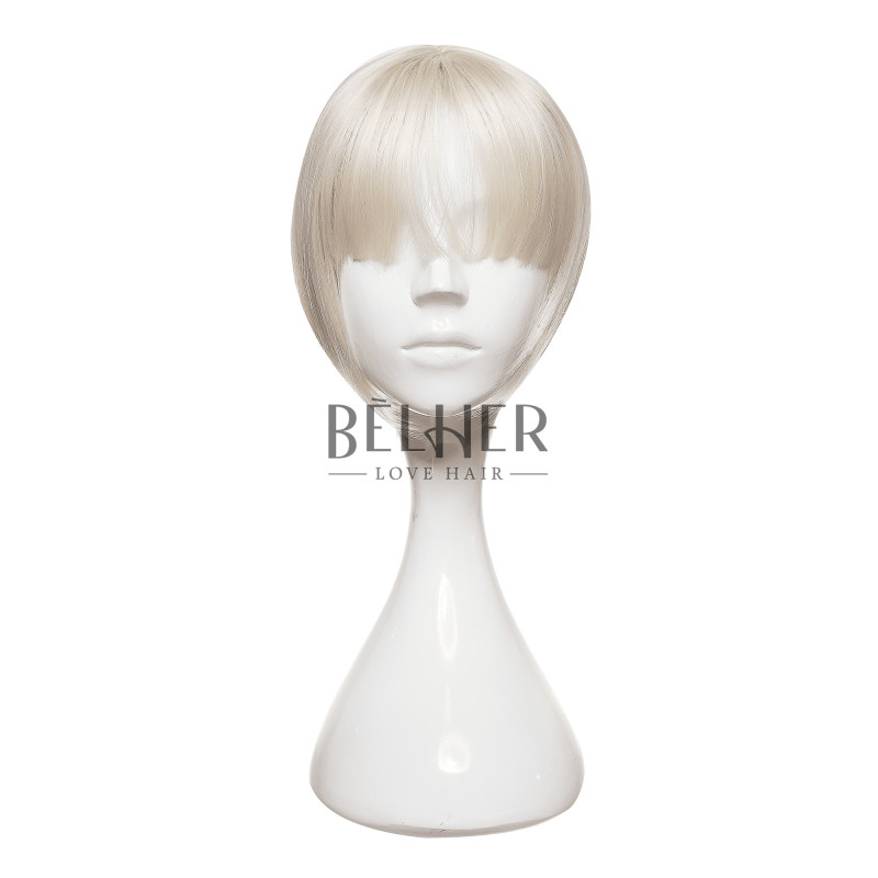 Peruca Partiala Clip-on Cu Breton Blond Platinat