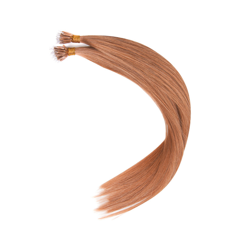 Nano-Ring Hair Extensions, Russian Hair, Hazel Blond