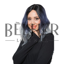 Peruca Atena Ombre Denim Blue