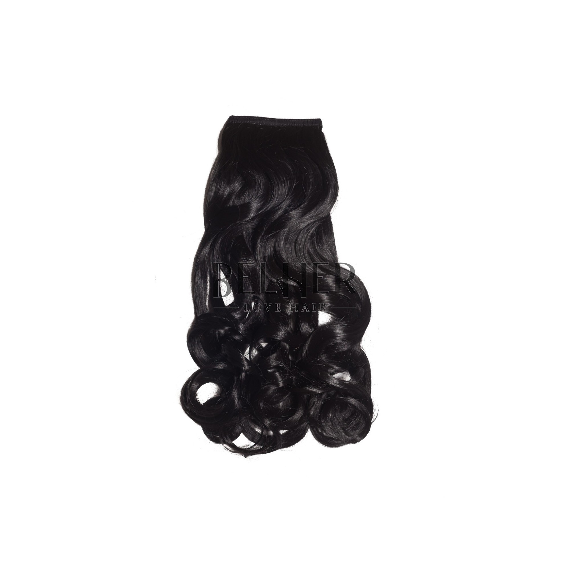 Coada Par Ondulat Negru Natural