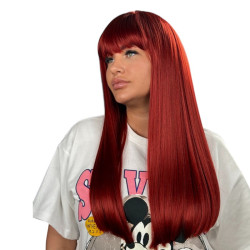 KARINA wig Intense Red made of synthetic hair,