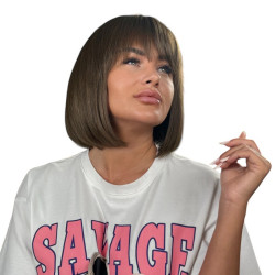 Natural wig BRIANA Grey Light Brown