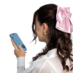 Hair Clip With Pink Bow Hair Clip With Pink Bow